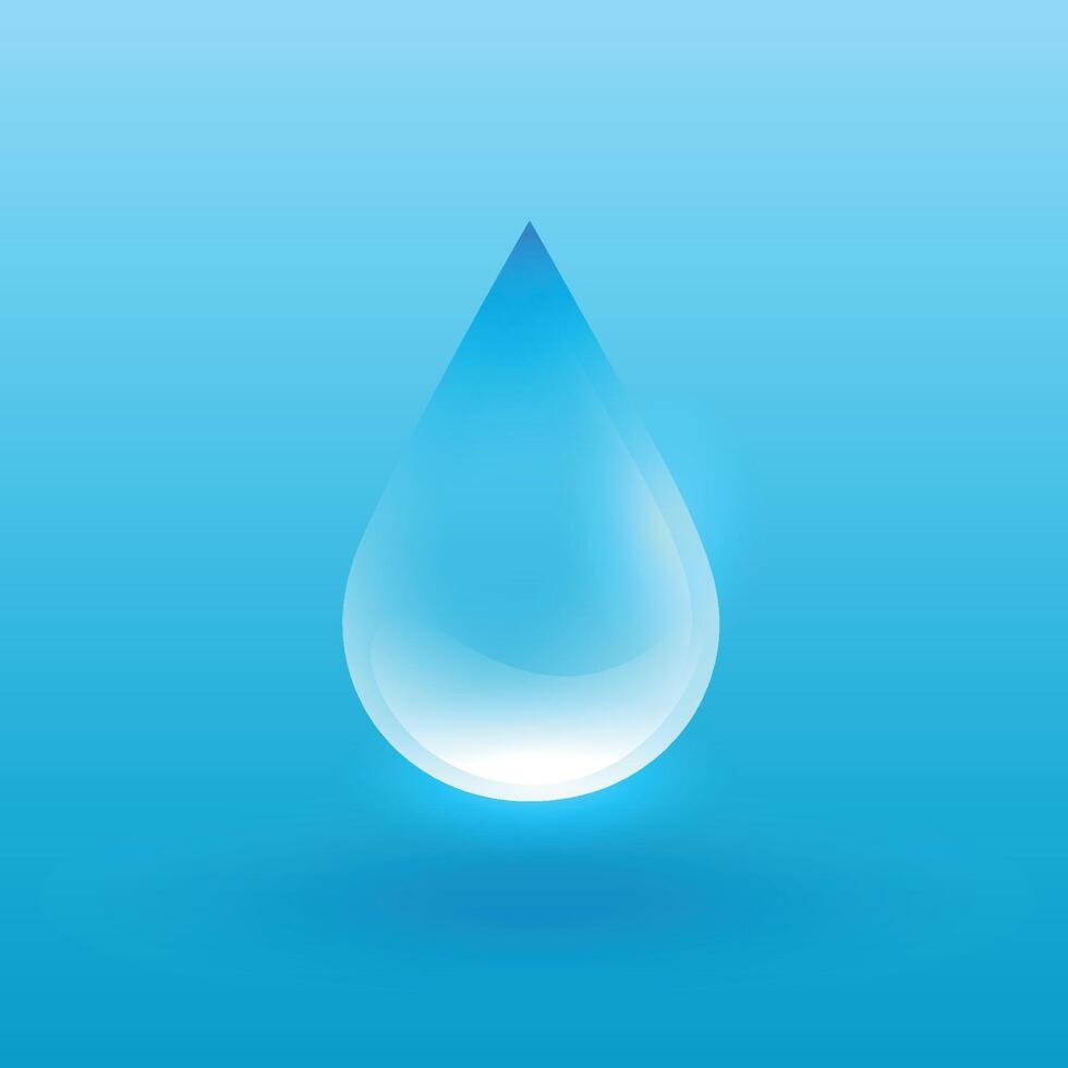 realistisch schoon vallend water druppeltje ontwerp vector