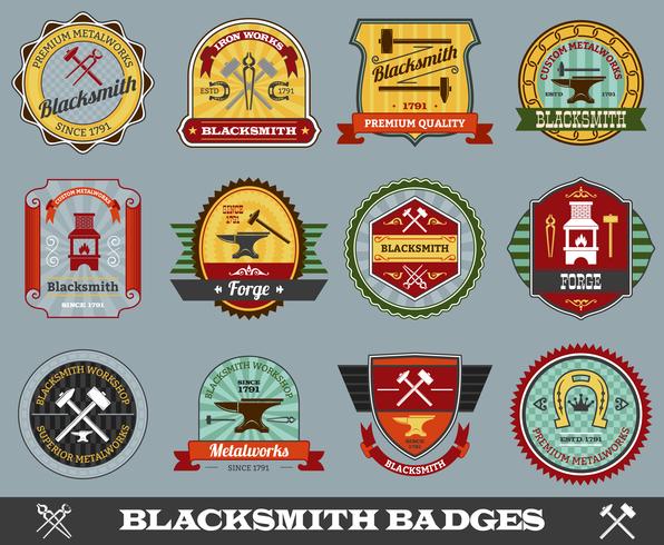 smid badges instellen vector