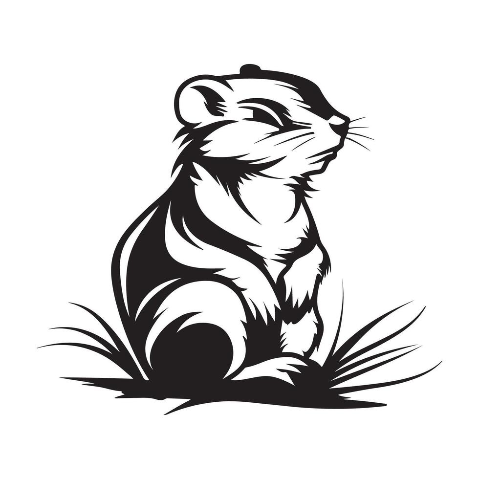 illustratie van een chipmunk Aan wit achtergrond vector