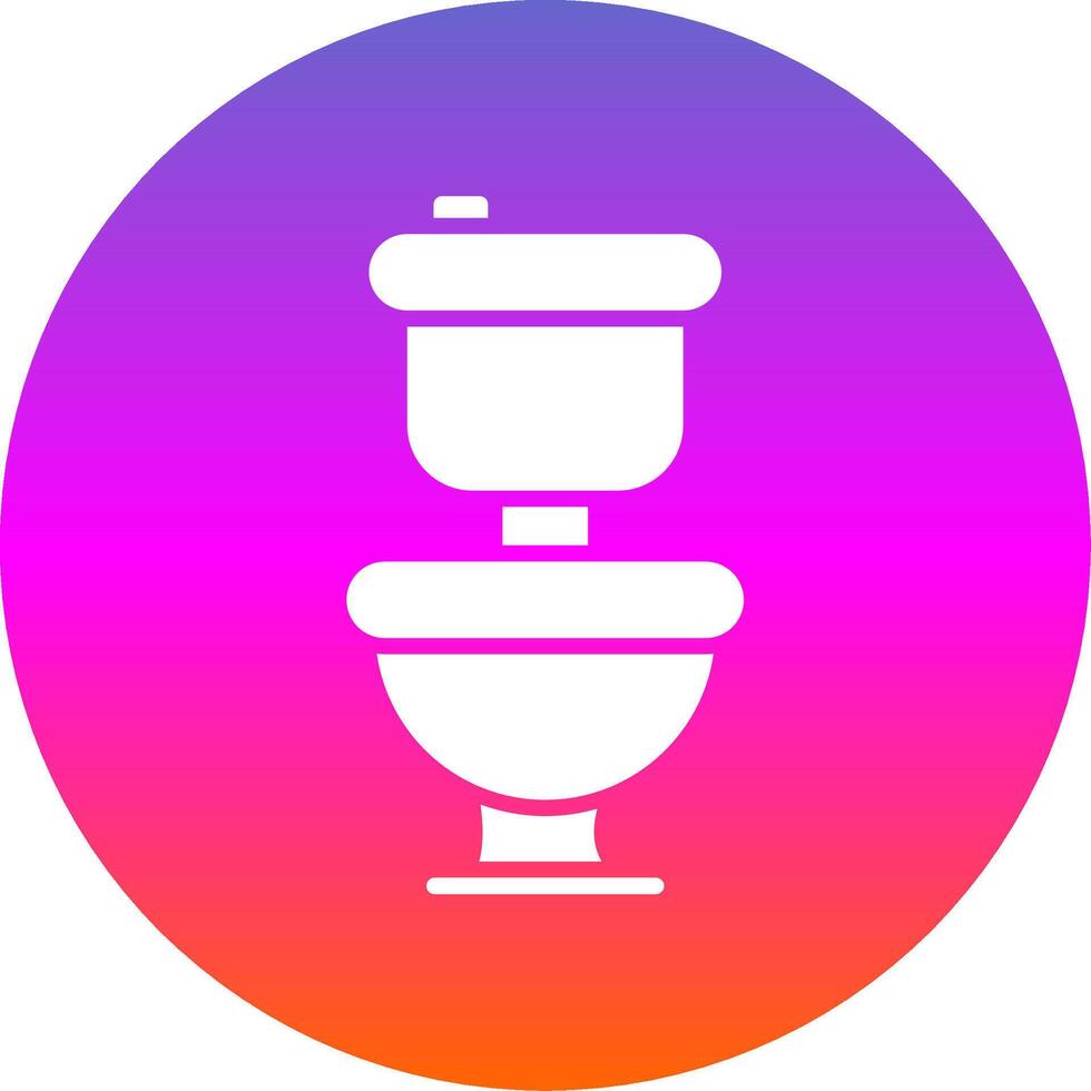 toilet glyph helling cirkel icoon ontwerp vector
