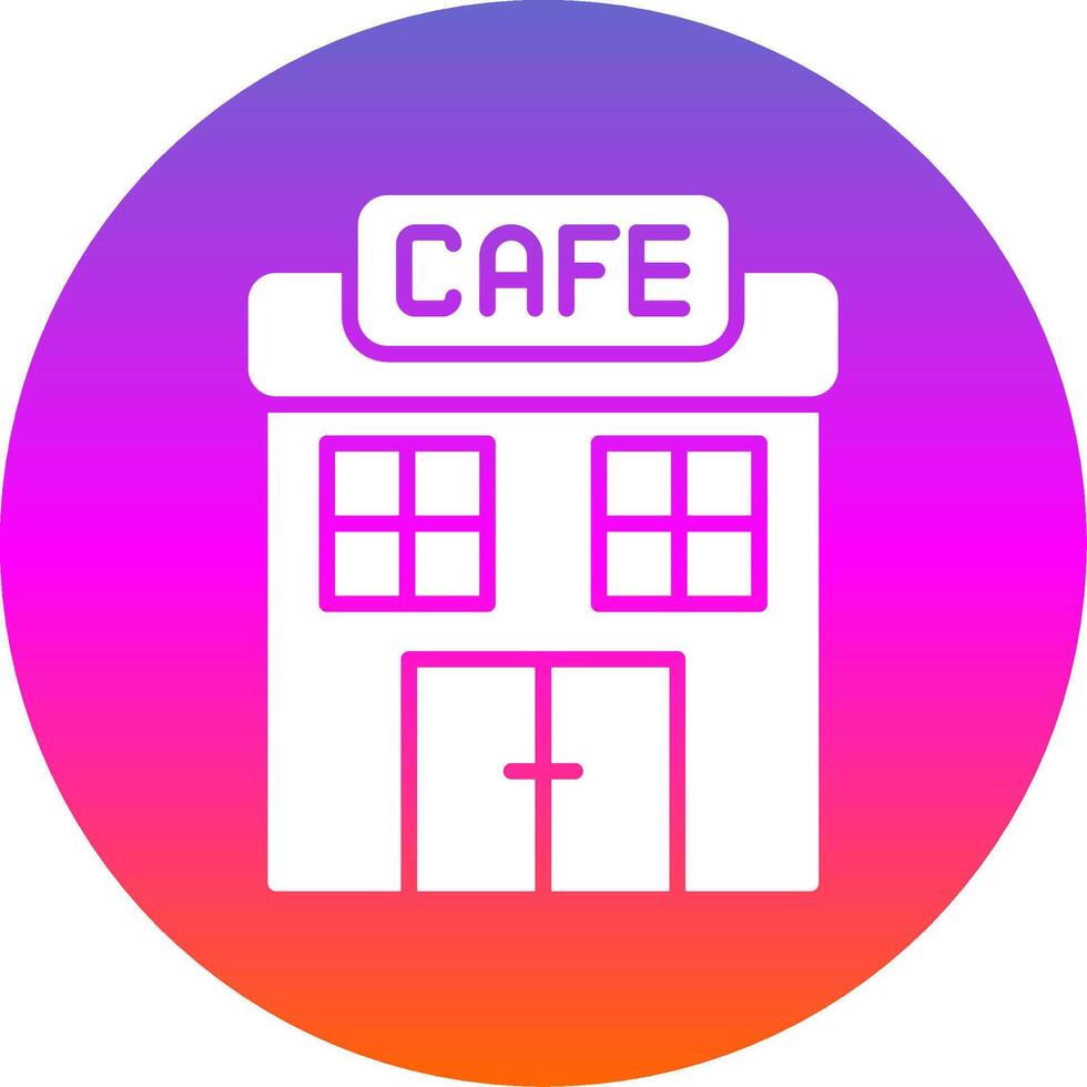 cafe glyph helling cirkel icoon ontwerp vector