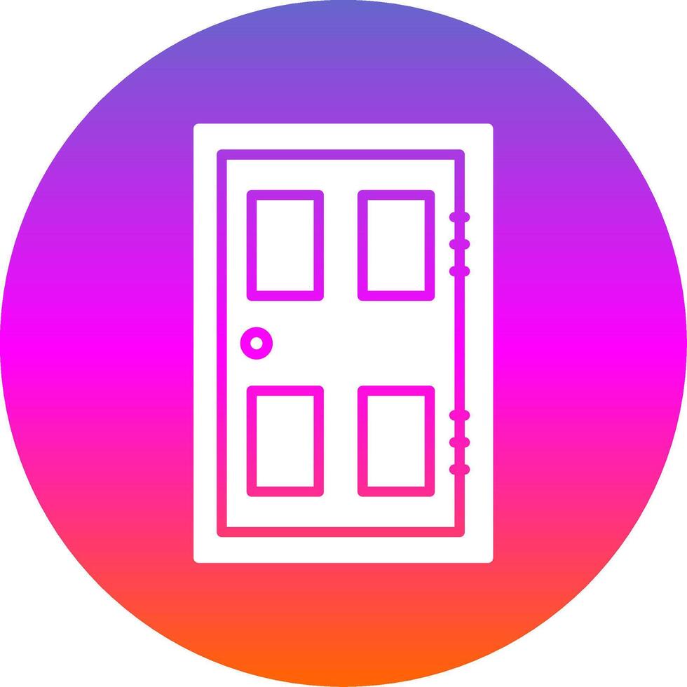 deur glyph helling cirkel icoon ontwerp vector