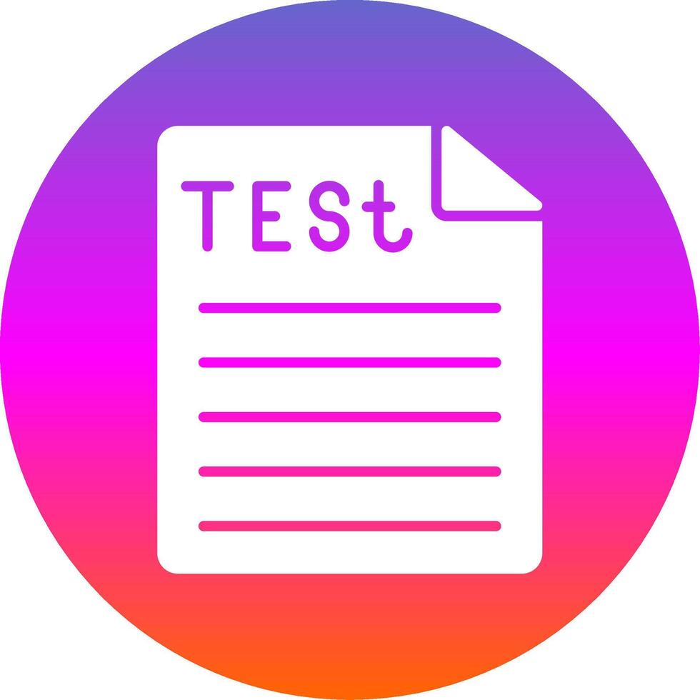 test glyph helling cirkel icoon ontwerp vector