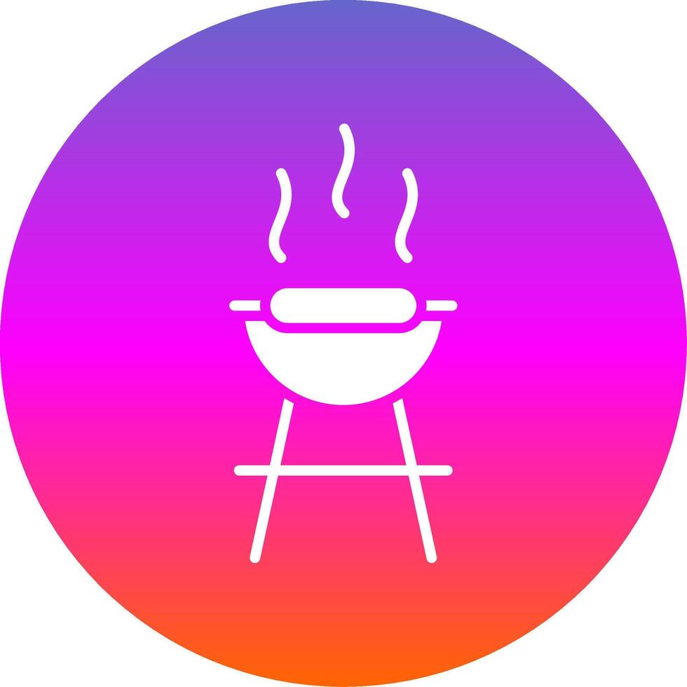 bbq glyph helling cirkel icoon ontwerp vector