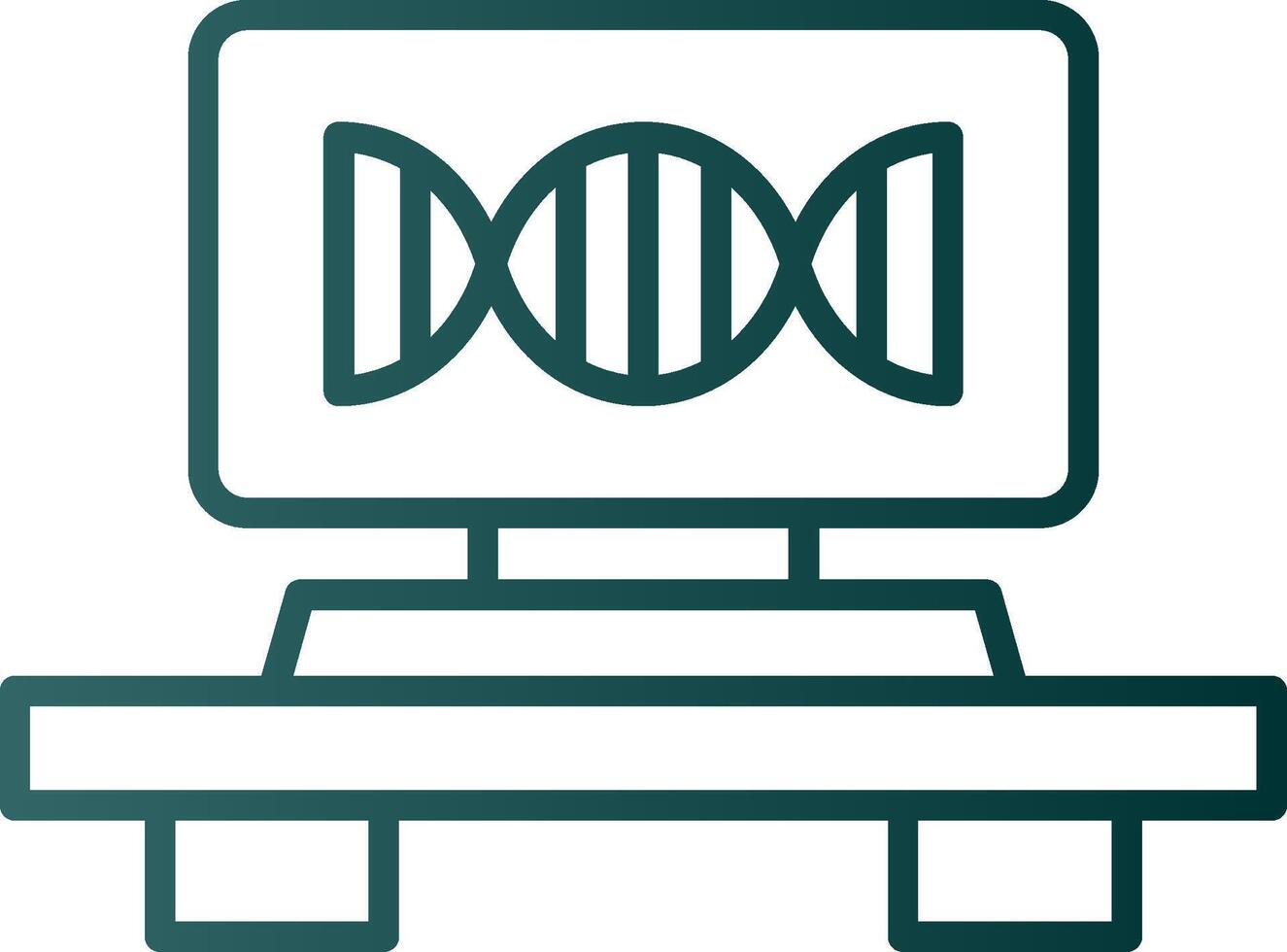 dna strand lijn helling icoon vector