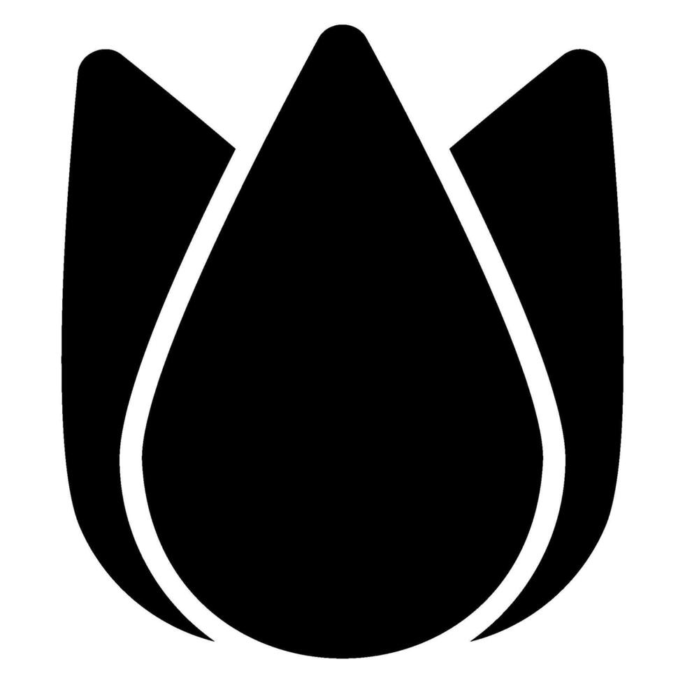 tulp glyph icoon vector