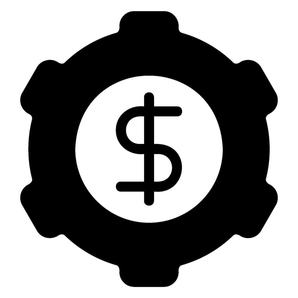 geld glyph icoon vector