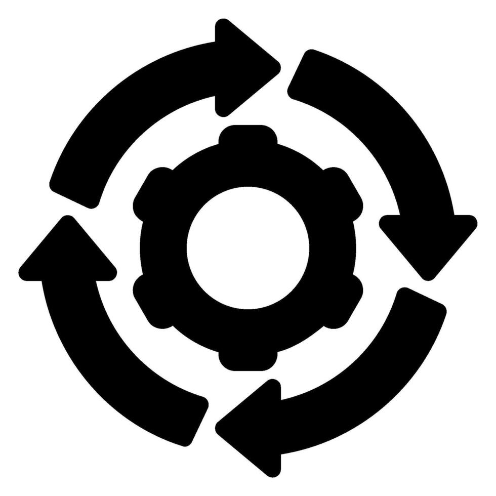 workflow glyph-pictogram vector