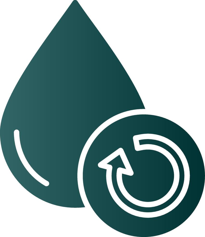 water behandeling glyph helling icoon vector