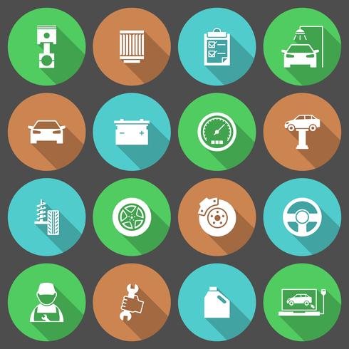 Auto Auto Service Icons Set vector