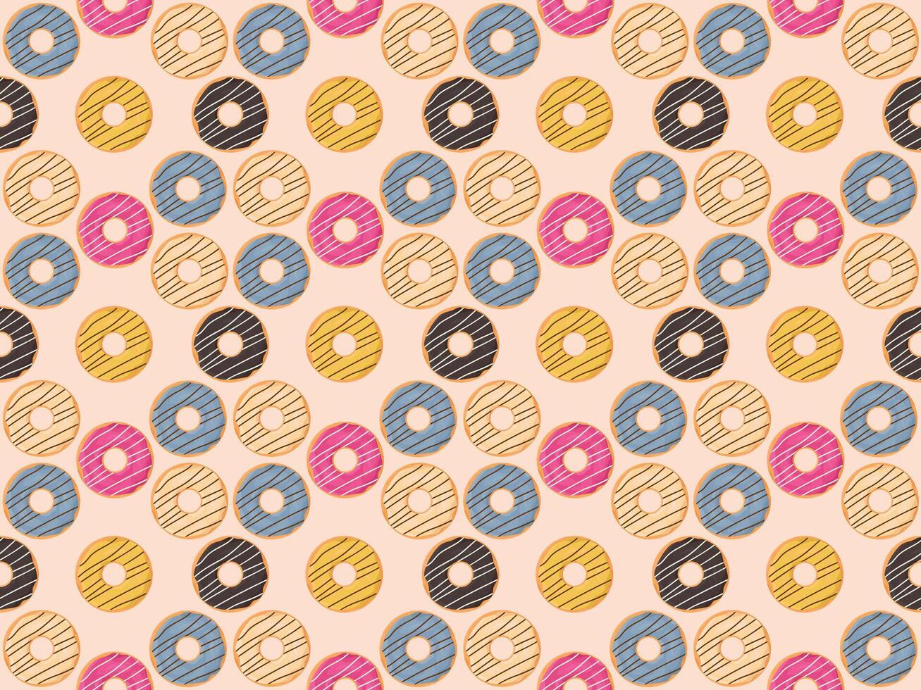 donut glazuur tekenfilm gebakje icoon bakkerij menu illustratie suiker gebakken toetje voedsel zomer eten vector