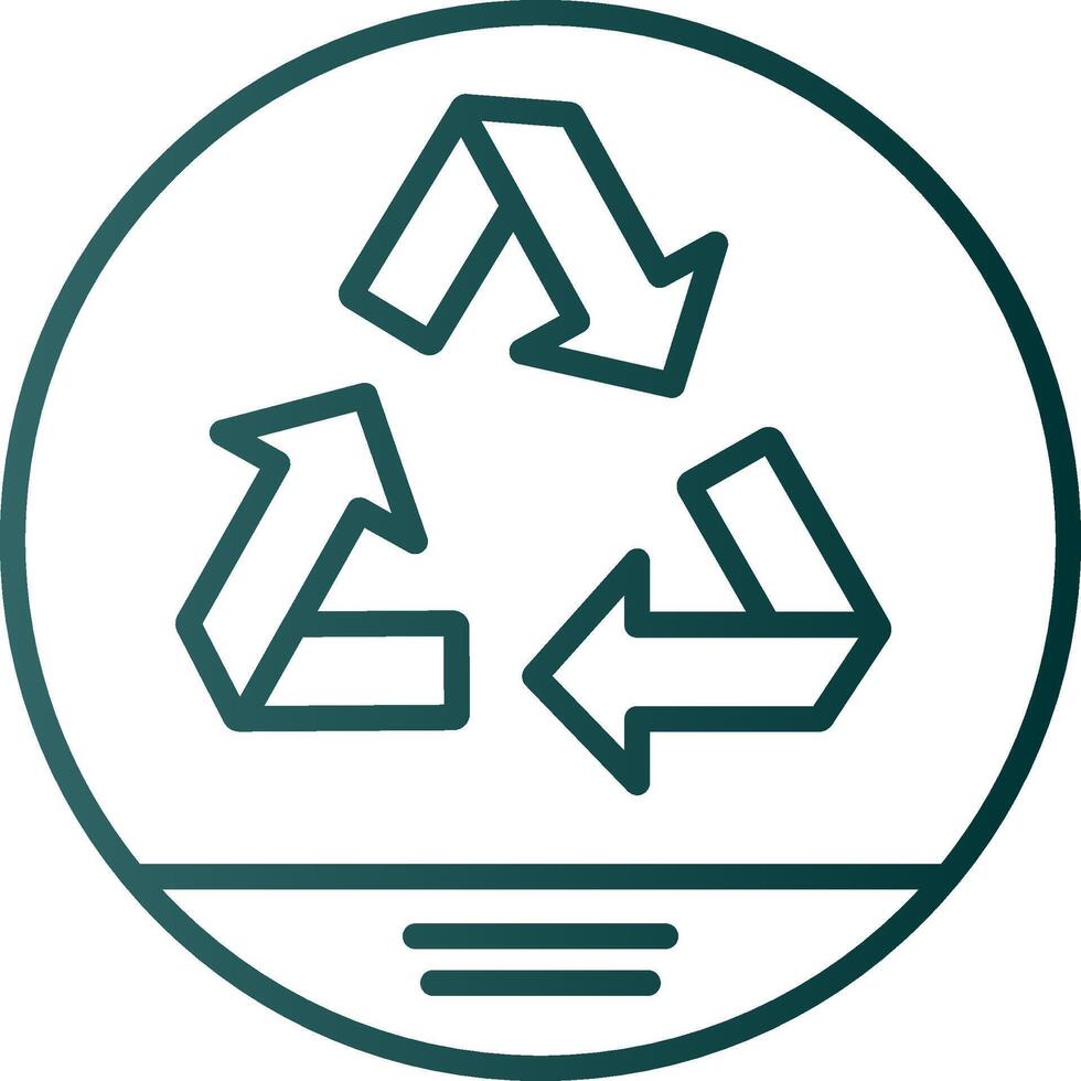 recycle lijn helling icoon vector
