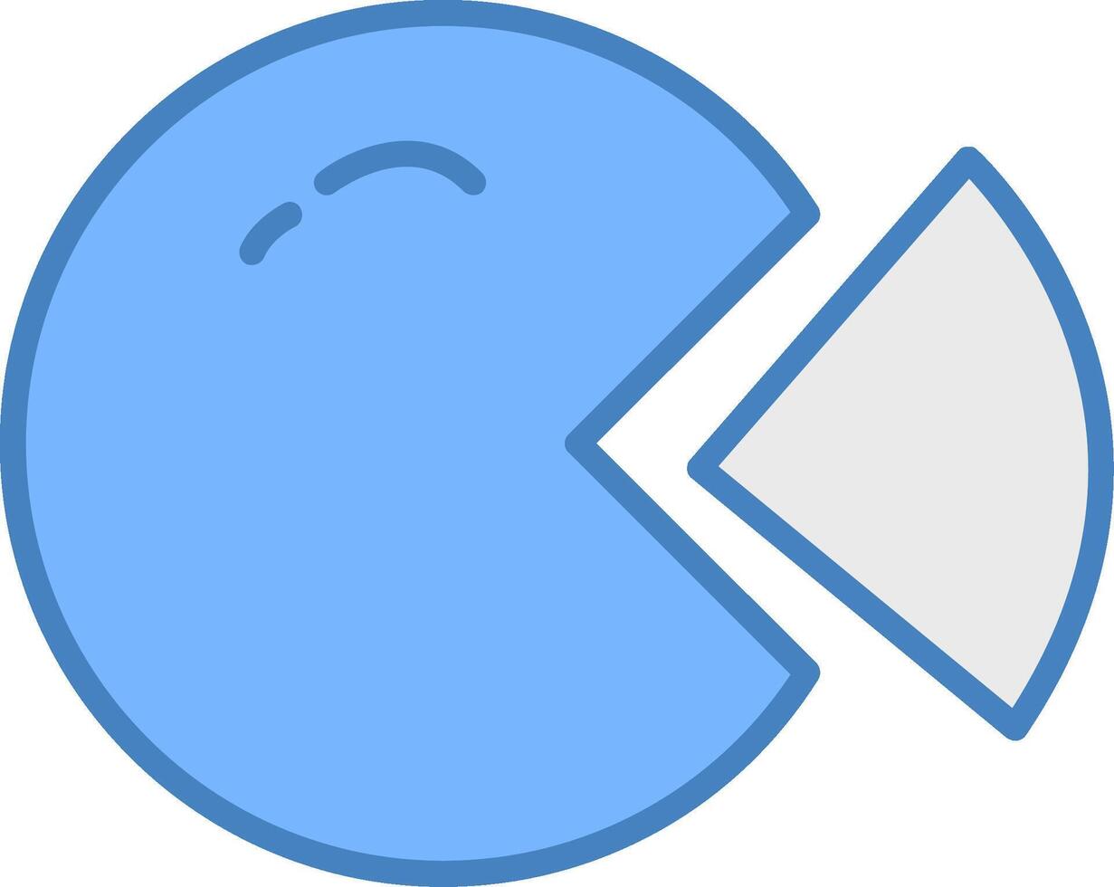 circulaire tabel lijn gevulde blauw icoon vector