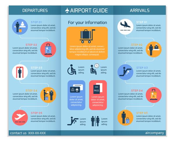 Luchthaven zakelijke infographic brochure vector