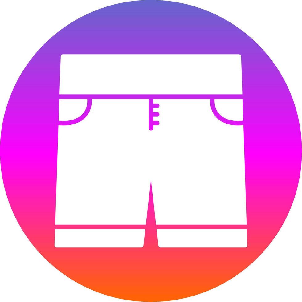 shorts glyph helling cirkel icoon ontwerp vector