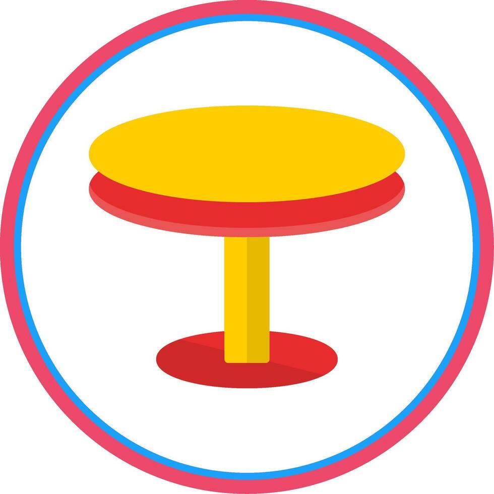ronde tafel vlak cirkel icoon vector