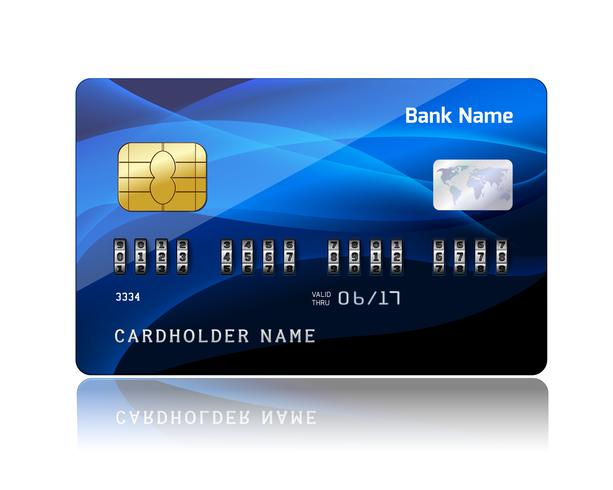 Creditcard met beveiligingscombinatiecode vector