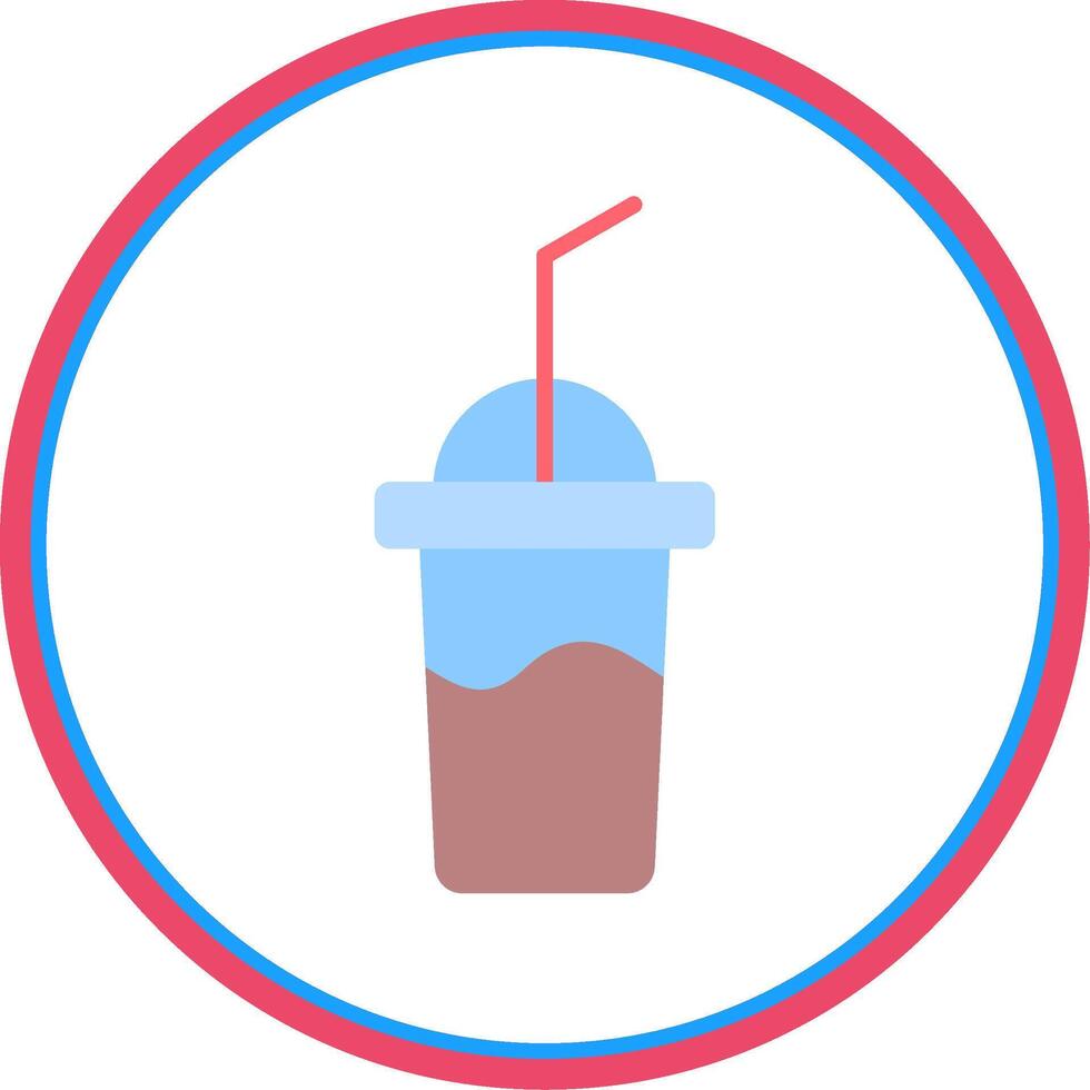 milkshake vlak cirkel icoon vector