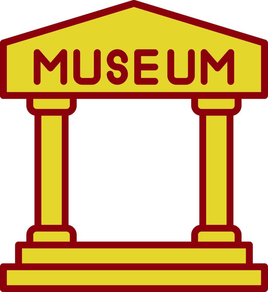 museum wijnoogst icoon ontwerp vector