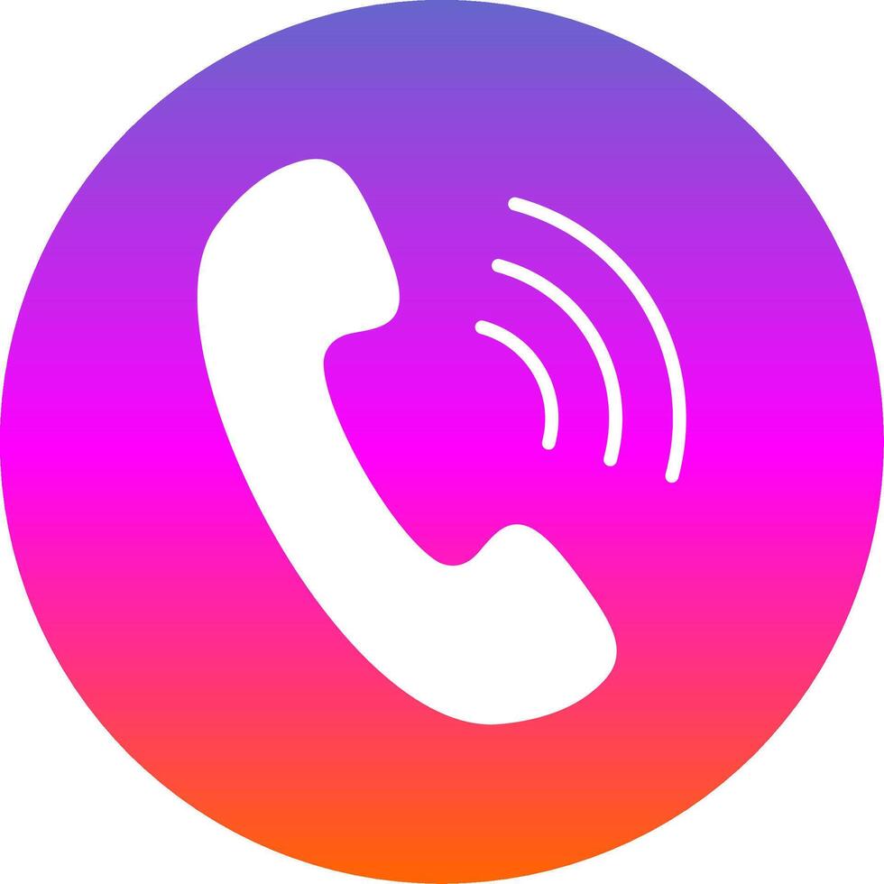 telefoon telefoontje glyph helling cirkel icoon ontwerp vector