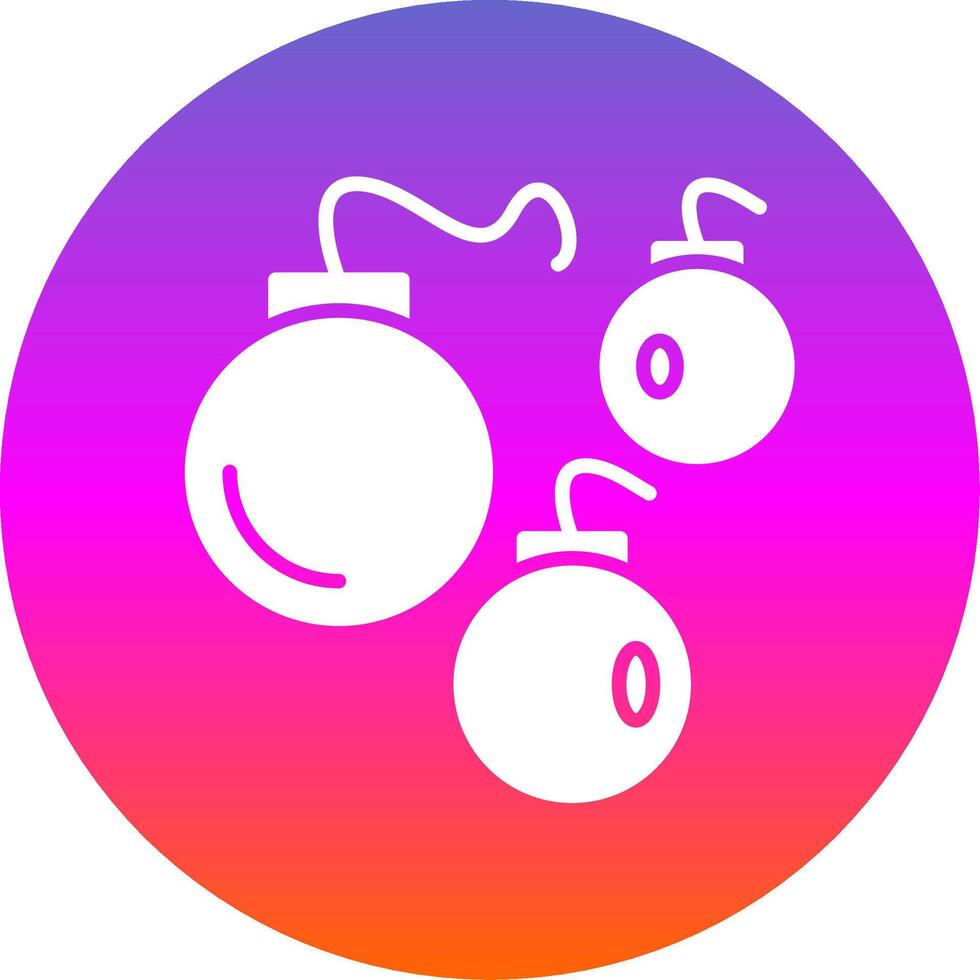 bommen glyph helling cirkel icoon ontwerp vector