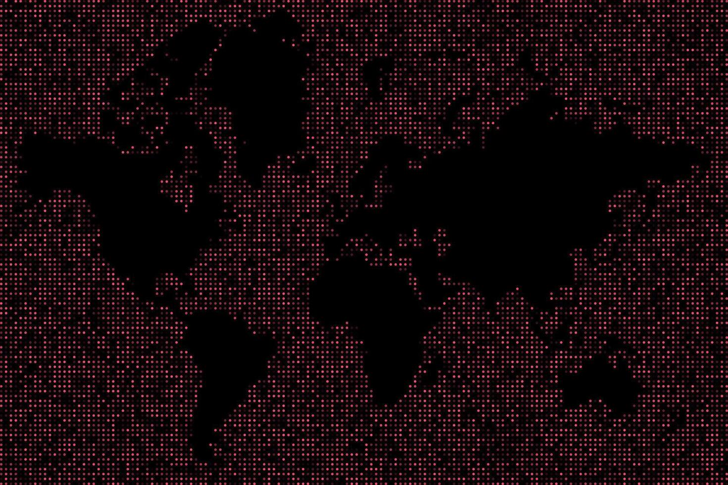 rood dots wereld kaart behang achtergrond vector
