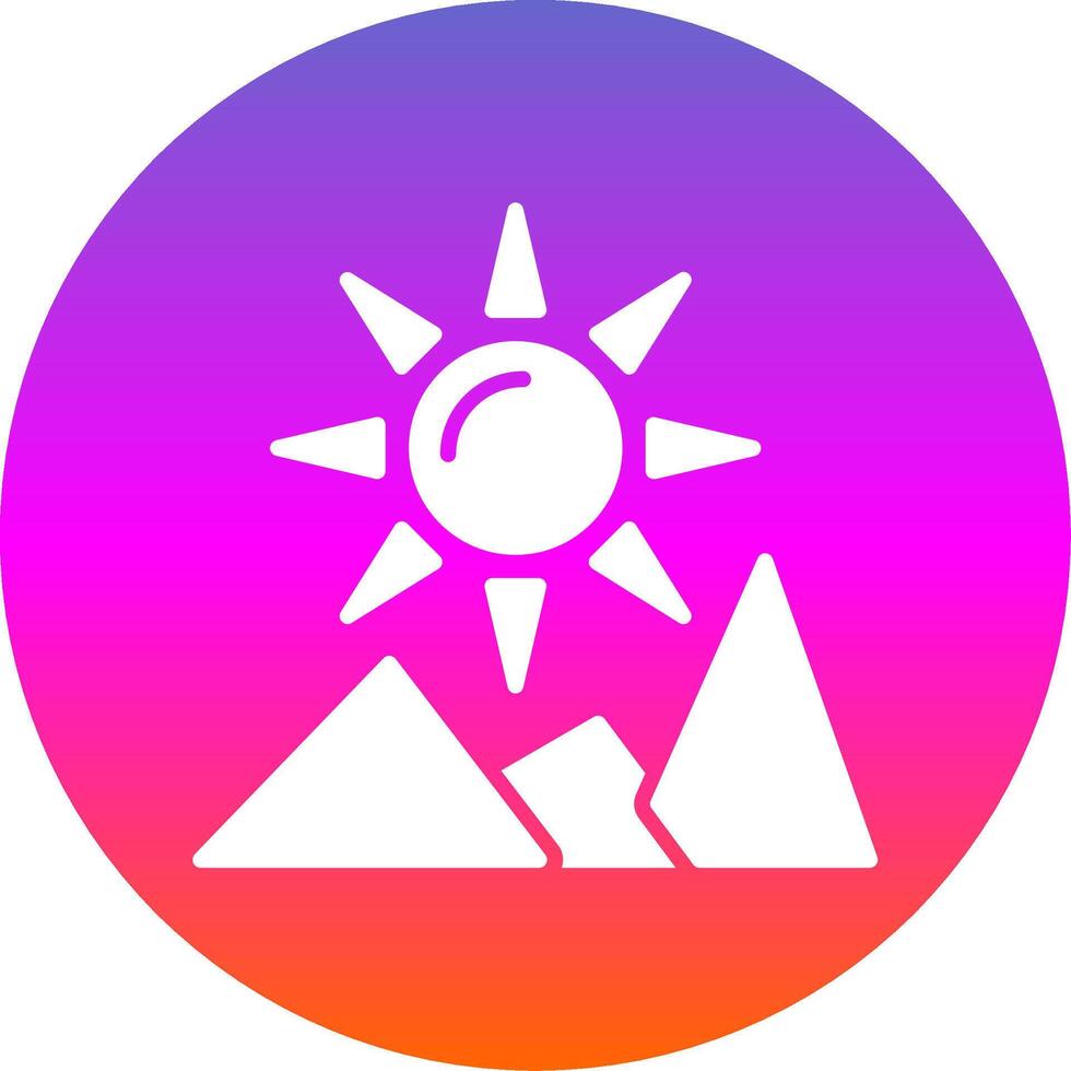 zon glyph helling cirkel icoon ontwerp vector