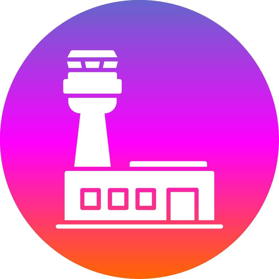 luchthaven glyph helling cirkel icoon ontwerp vector