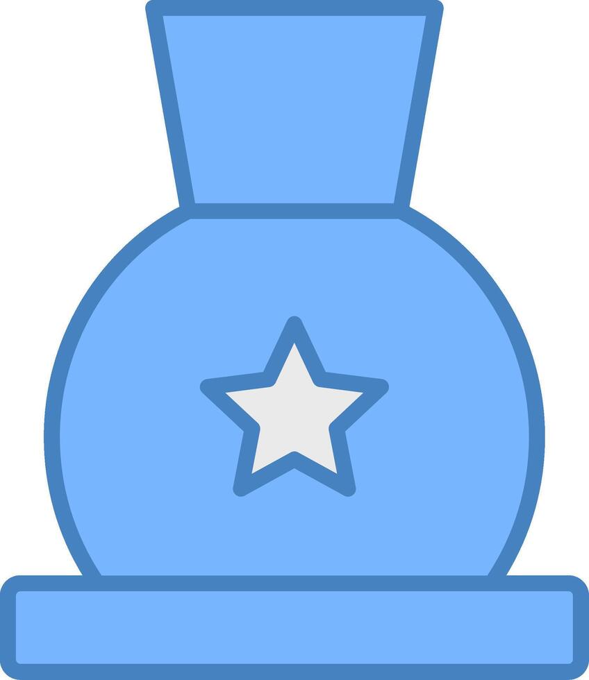 pottenbakkerij lijn gevulde blauw icoon vector