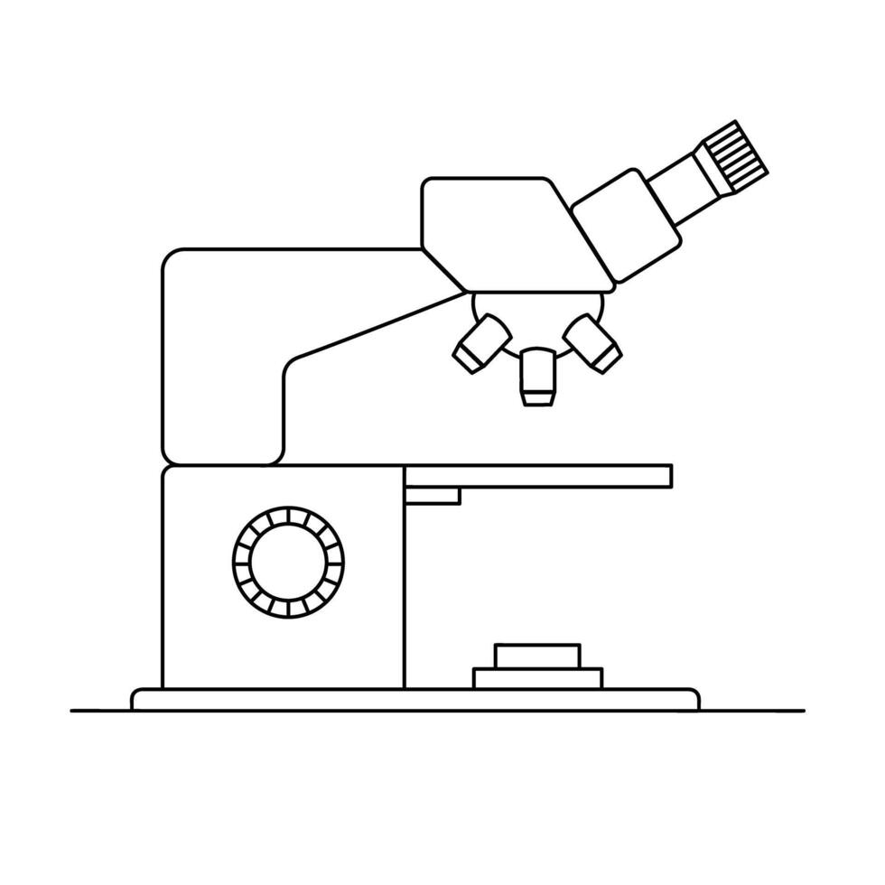 microscoop schets icoon geïsoleerd Aan wit vector