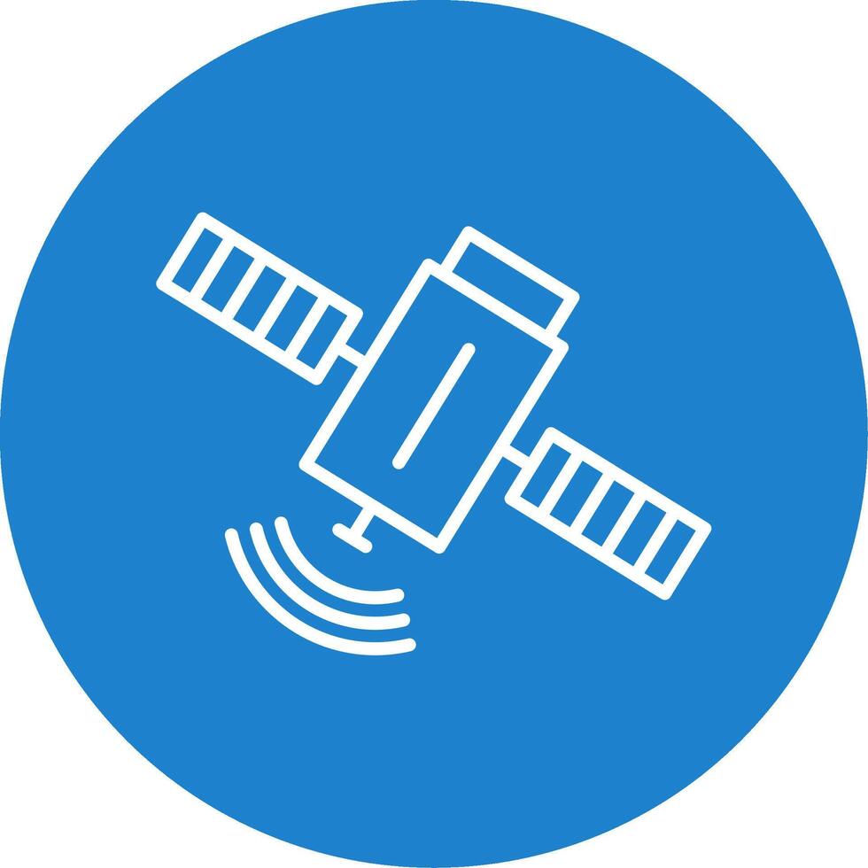satelliet multi kleur cirkel icoon vector