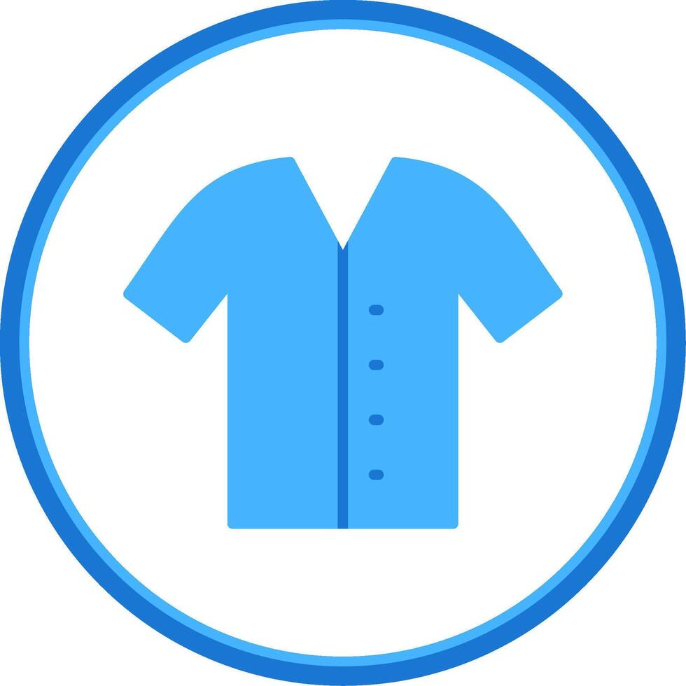 overhemd vlak cirkel icoon vector
