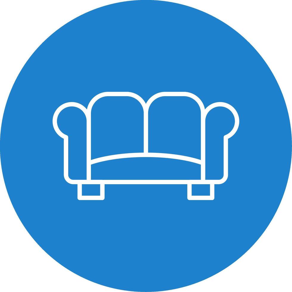 sofa multi kleur cirkel icoon vector