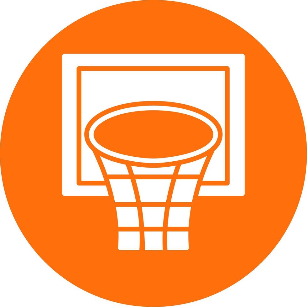 basketbal hoepel multi kleur cirkel icoon vector