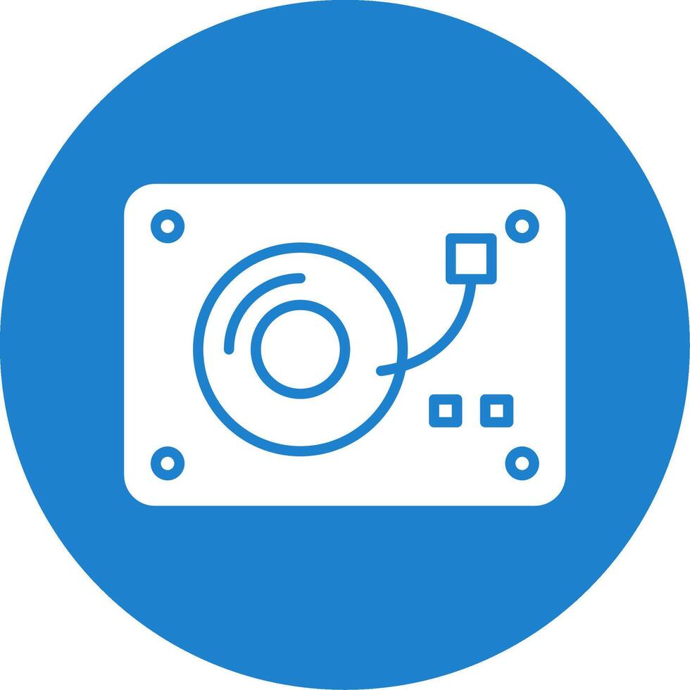 draaitafel multi kleur cirkel icoon vector