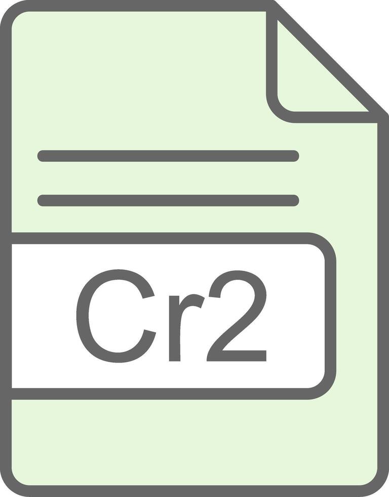 cr2 het dossier formaat filay icoon ontwerp vector