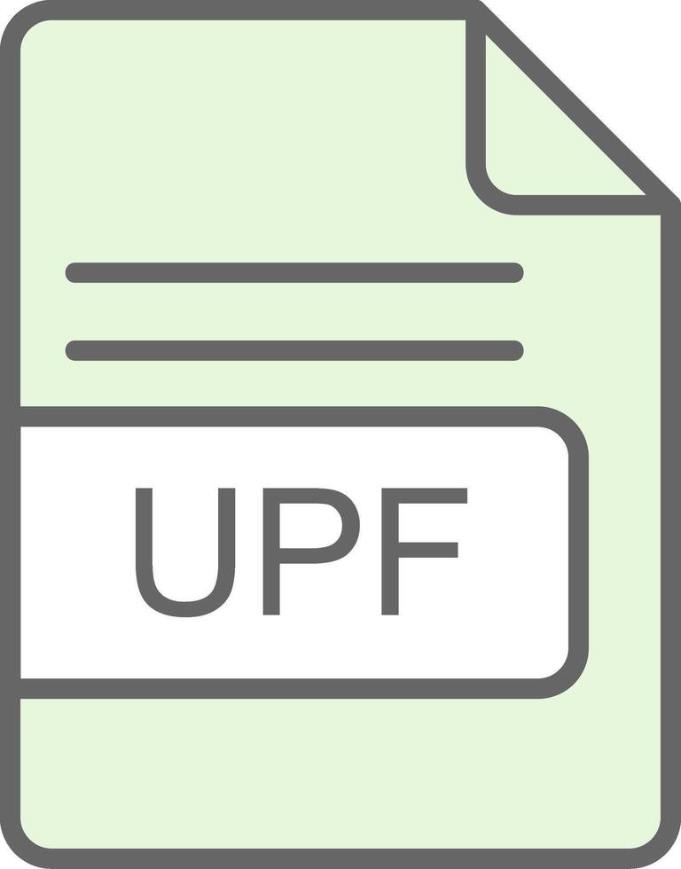 upf het dossier formaat filay icoon ontwerp vector