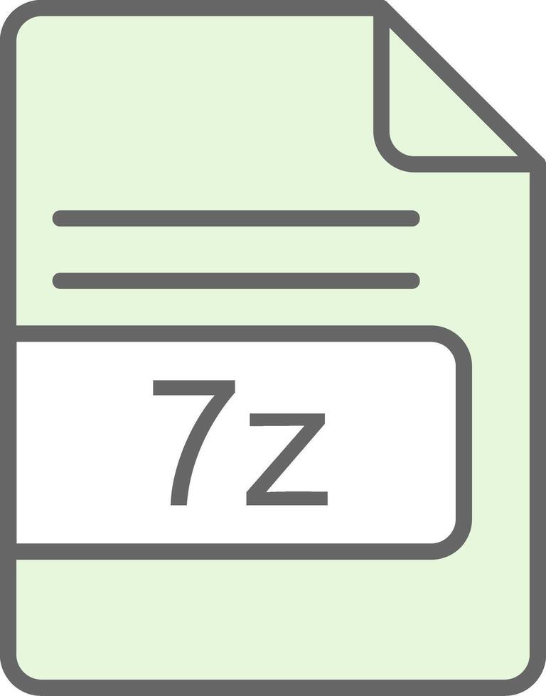 7z het dossier formaat filay icoon ontwerp vector