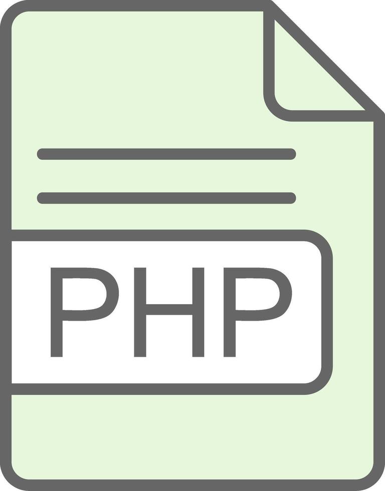 php het dossier formaat filay icoon ontwerp vector
