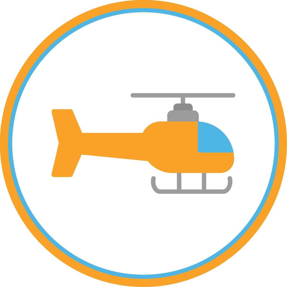 helikopter vlak cirkel icoon vector