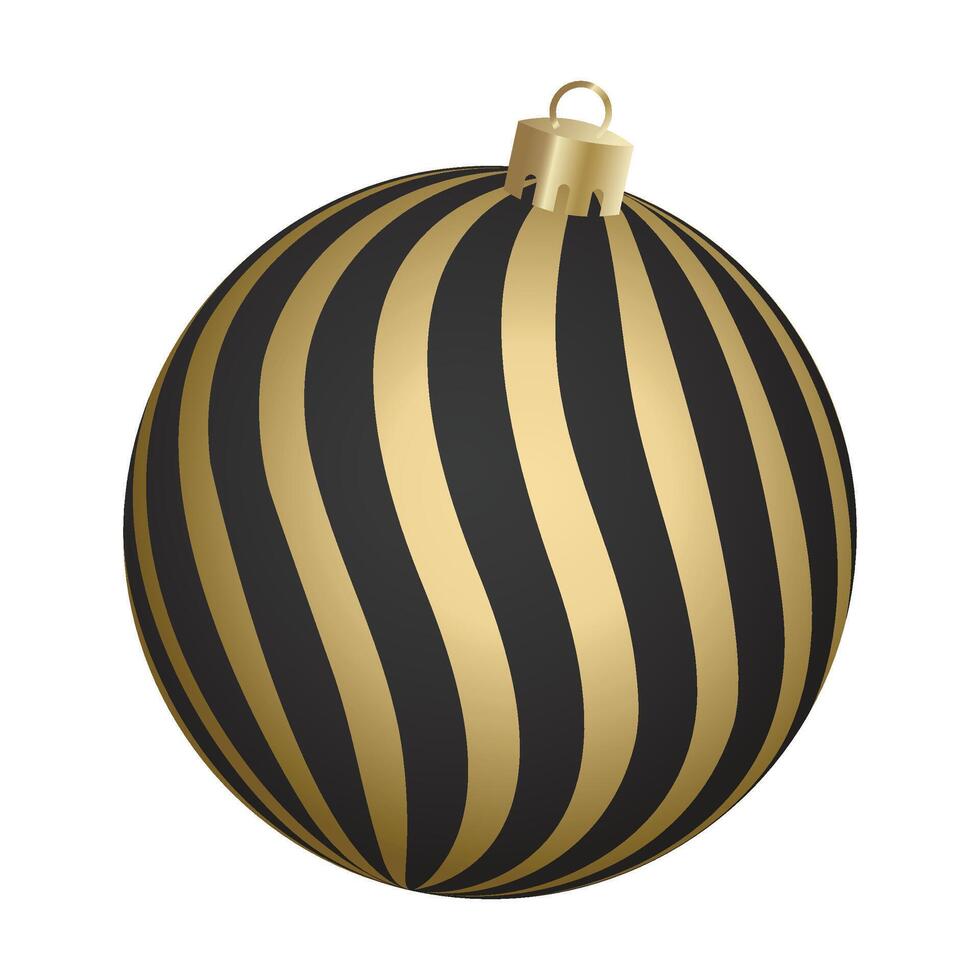 realistisch Kerstmis bal ornament Aan wit achtergrond vector