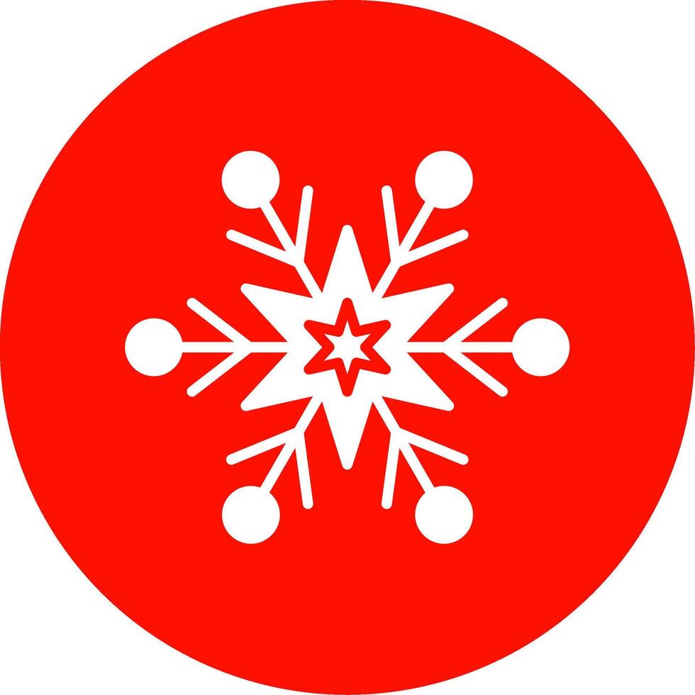 sneeuwvlok multi kleur cirkel icoon vector