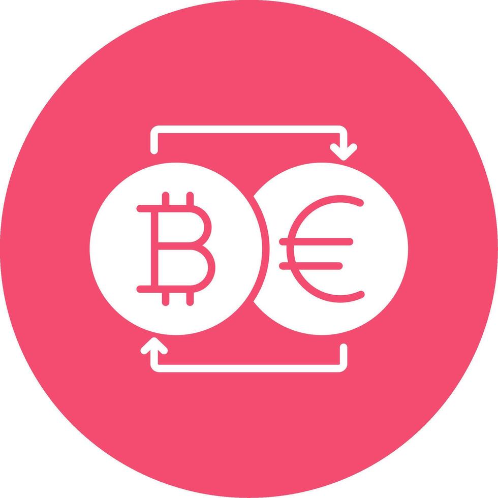 bitcoin wisselaar multi kleur cirkel icoon vector