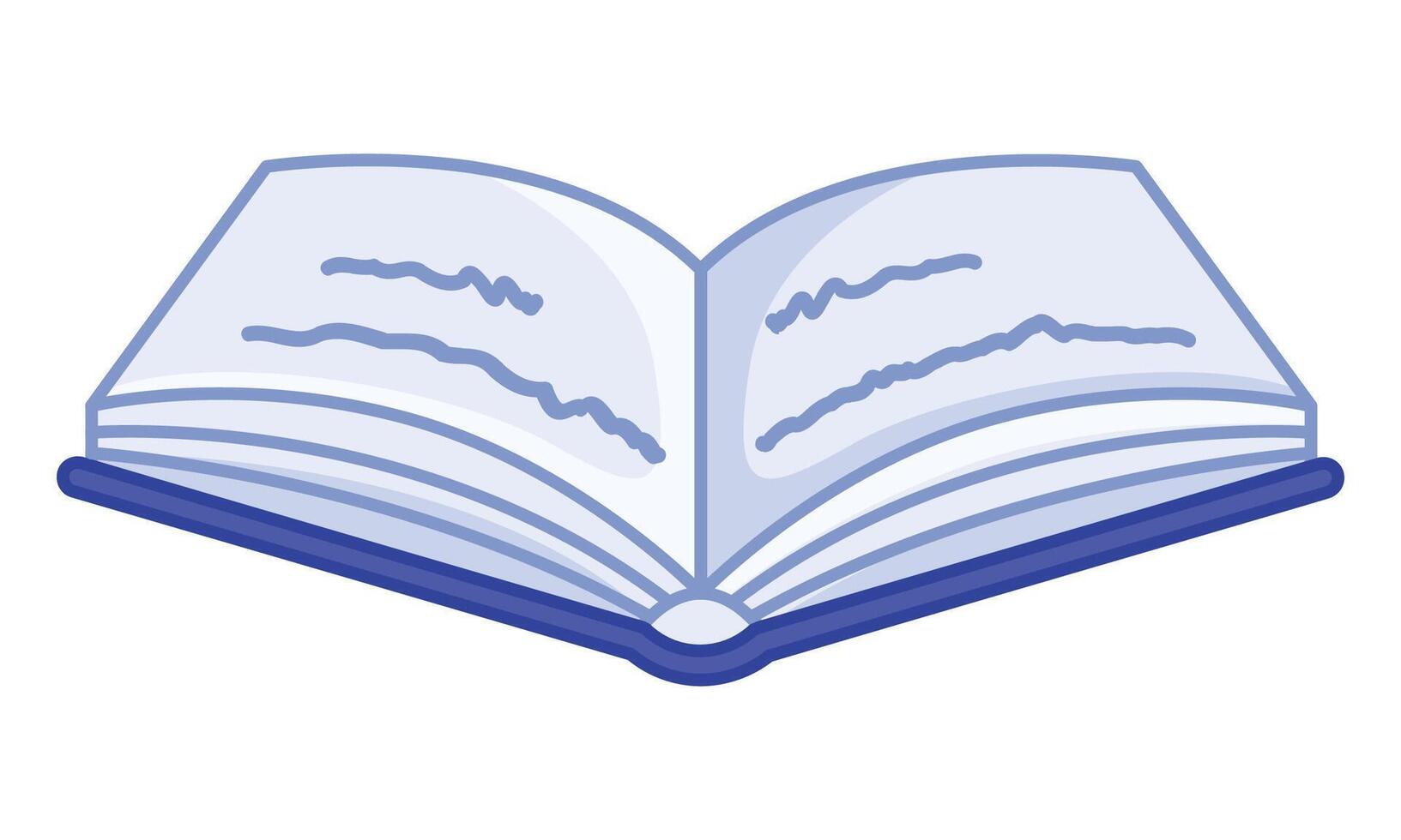 Open boek icoon illustratie Aan een wit achtergrond vector