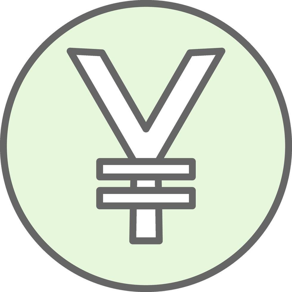 yen munt filay icoon ontwerp vector