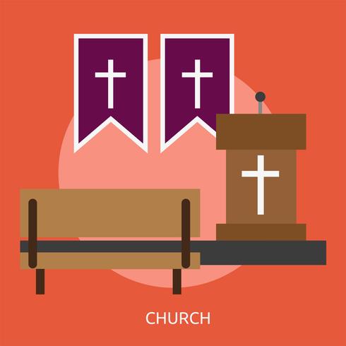 Kerk conceptuele afbeelding ontwerp vector