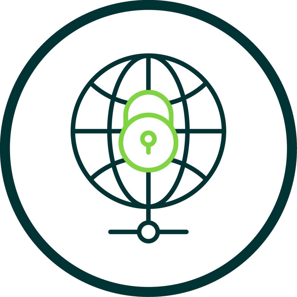 veiligheid wereld lijn cirkel icoon ontwerp vector