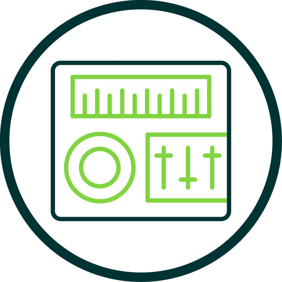 geluid menger lijn cirkel icoon ontwerp vector