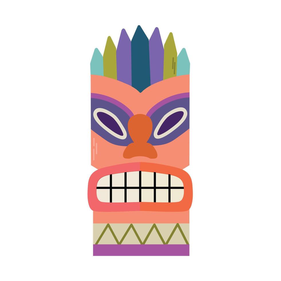 tiki masker icoon clip art avatar logotype geïsoleerd illustratie vector