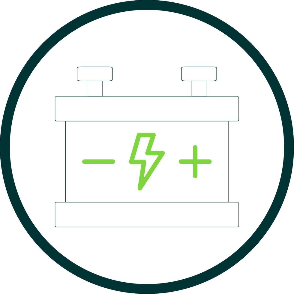 auto accu lijn cirkel icoon ontwerp vector